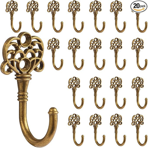 20 PCS Vintage Metal Wall Hooks, Bohemian Decorative Hook by XHIPY