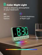 Odokee Digital Alarm Clocks for Bedrooms: Large Bold Number 5 Brightness Dimmer - Image 5