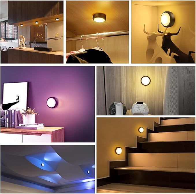BLS LED Puck Lights with Remote Control, Wireless Under Cabinet & Closet - Image 4