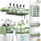 NESOMI Shower Caddy Adhesive Shower Organizer 7-Pack, Rustproof Stainless Steel by OrganizeYourHomeEssentials