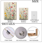 KISSFOX 3 Piece Canvas Wall Art Wildflowers Wall Decor Floral Pictures - Image 4