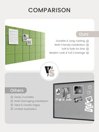 Bumusty Large Felt Bulletin Board, 30 Push Pins, 40 Adhesive Tabs, Kelly Green - Image 7