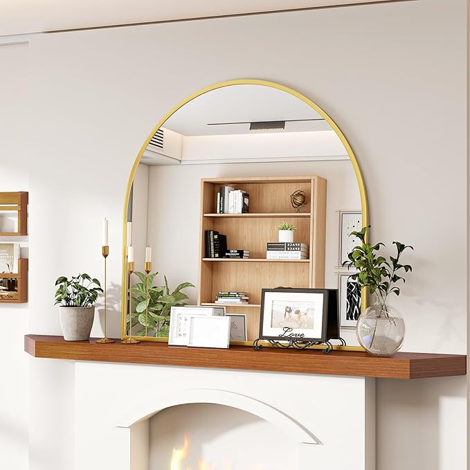 VooBang Wide Arched Wall Mirror, 31 x 32 inch Arch Bathroom Mirror, Wall by VooBang