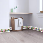 Floral Wallpaper Border 196x4 Inch Peel and Stick Wall Border Pink Blue Rose - Image 4