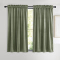 NICETOWN Sage Green Velvet Curtains 54 inches Long 2 Panels by NICETOWN