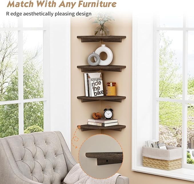 Forbena Floating Corner Shelves - Image 5