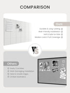 Bumusty Large Felt Bulletin Board, 30 Push Pins, 40 Adhesive Tabs, Milky White - Image 7