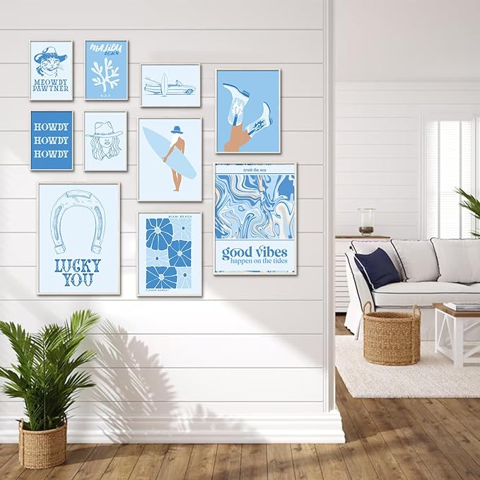 Uniro Coastal Cowgirl Room Decor, Coastal Granddaughter Room Decor, Light Blue - Image 6