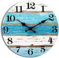 CHYLIN Wall Clock, 18 Inch Beach Wall Clocks Battery Operated, Coastal Ocean by CHYLIN
