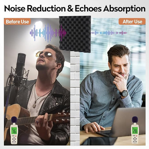 24 Pack Acoustic Panels, Sound Proof Foam Panels Noise Reducing - Image 2