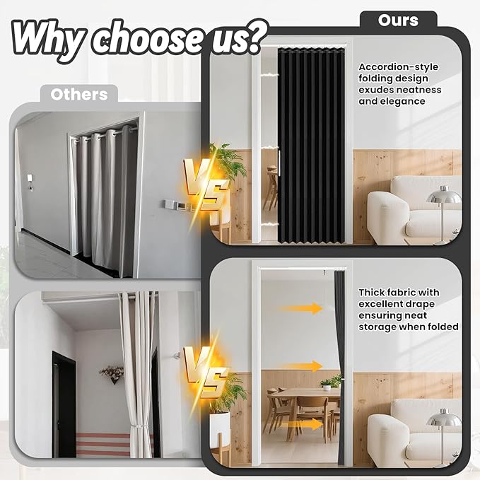 AJAZZ Blackout Sliding Door Curtains - Image 4