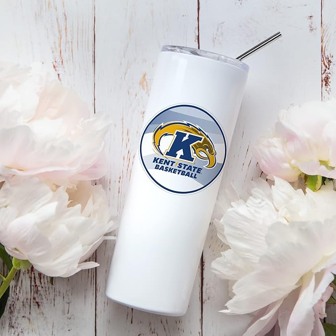 Kent State University Skinny Tumbler, Water Tumbler, Stainless Steel Tumbler, Tumbler Cup, Tumbler with Straw and Lid, Double Wall, Stainless Tumbler (Kent State University #3)