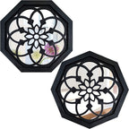 ZOLAPI 2-Piece Octagon Wall-Mounted Mirrors, Vintage Farmhouse Mirror by ZOLAPI