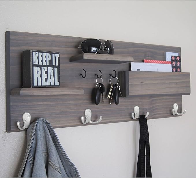 Homanu 54 Pack Coat Hooks, Heavy Duty Double Prong Coat Hooks Wall Mounted - Image 7