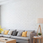 Hahafelt 1 Pcs 32 x 2.3 ft 3D Wall Panel, Faux Brick Wall Panel White Peel and - Image 5