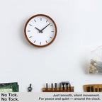 Driini Modern Mid Century Wood Analog Wall Clock - Image 4