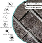 Commomy 3D Faux Brick Wallpaper Wall Tiles - Image 3