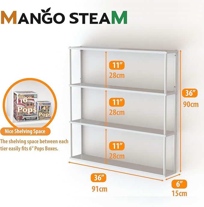 Mango Steam Wall-Mounted Steel Shelving Unit - Image 3