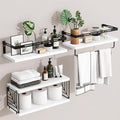 Fixwal Wall Mounted Bathroom Shelves Over Toilet, Rustic Wood Floating Shelves by Fixwal