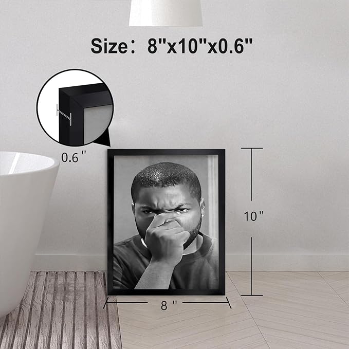 Black and White Bathroom Wall Art, Funny Bathroom Decor Humor Amusing Restroom - Image 6