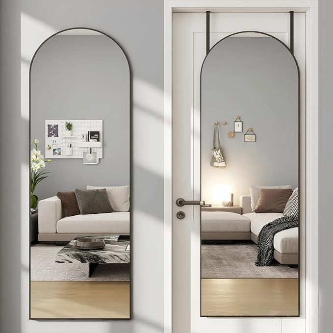 Door Mirror, Arched Full Length Mirror Over The Door, Full Body Mirrors - Image 5