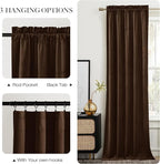NICETOWN Brown Velvet Blackout Curtains 96 inches Long, Room Darkening Home - Image 6