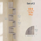HOOBRO Corner Shelf Wall-Mounted, 5-Tier Corner Bookshelves - Image 3