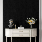 YENHOME 17.7"X200" Black Wallpaper Peel and Stick Black Felt Fabric Self - Image 4