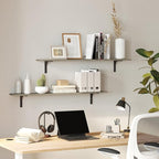 DINZI LVJ Long Wall Shelves, 31.5 Inch Wall Mounted Shelves Set of 2, - Image 9