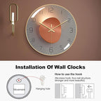 ErgoCar Silent Modern Art Deco Metallic Wall Clock - Image 6