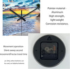 Glass Beach Wall Clocks Battery Operated 16 Inches or Larger Analog Wall Clock - Image 7