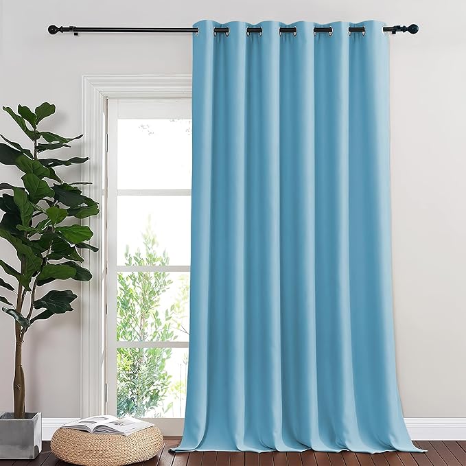 NICETOWN Room Divider Curtain 132 Inches Long, Wide Blackout Sliding Door by NICETOWN