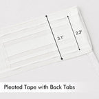 MIULEE Pure White Back Tab Blackout Curtains 84 Inch Length 2 Panels Set - Image 4