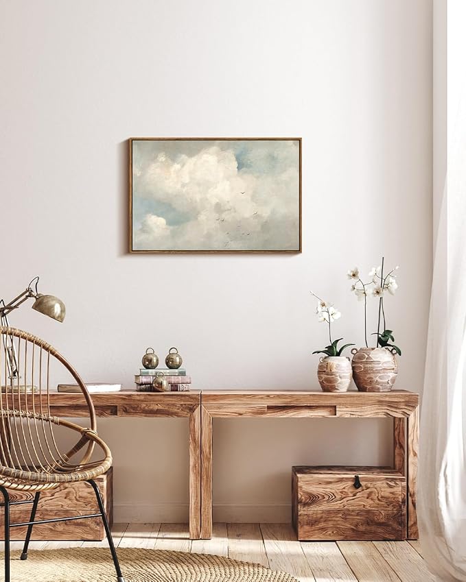 InSimSea Framed Canvas Wall Art Vintage Decor, Home Decor Classical Oil - Image 2