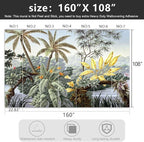 -Tropical Botanical Palm Leaf Fabric Wallpaper Living Room Bedroom Bathroom - Image 4