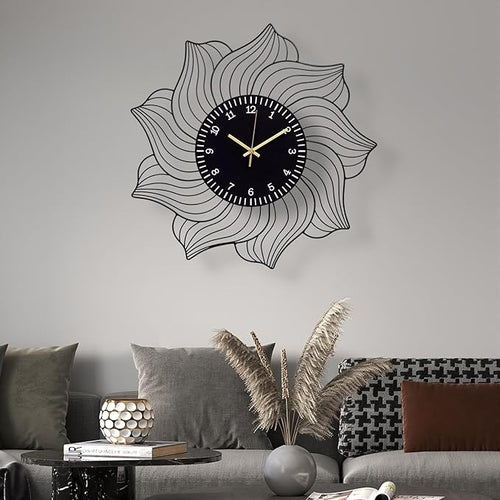 22 Inch Flower Wall Clock, Silent Non-Ticking Battery Operated Modern by XGGJWW