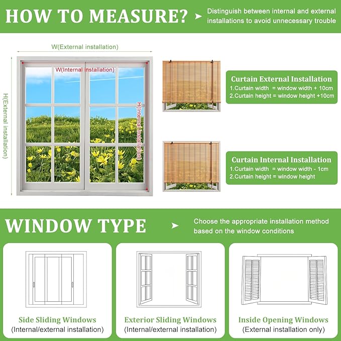 Bamboo Blinds 32x64 inch Bamboo Roman Shades - Image 6