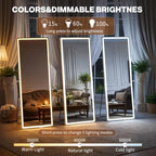 Full Length Mirror with Lights, Full Body Dressing Standing Mirrors with - Image 4