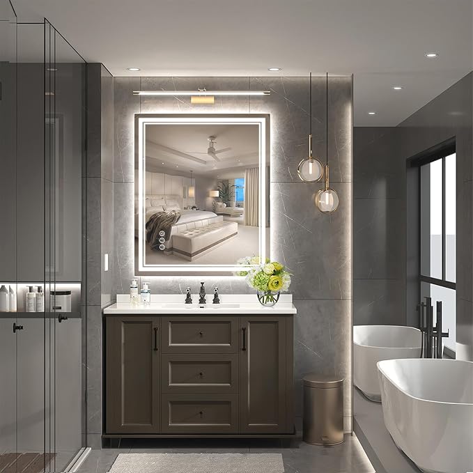 Ratsamee 30x36 Inch LED Bathroom Mirror - Image 2