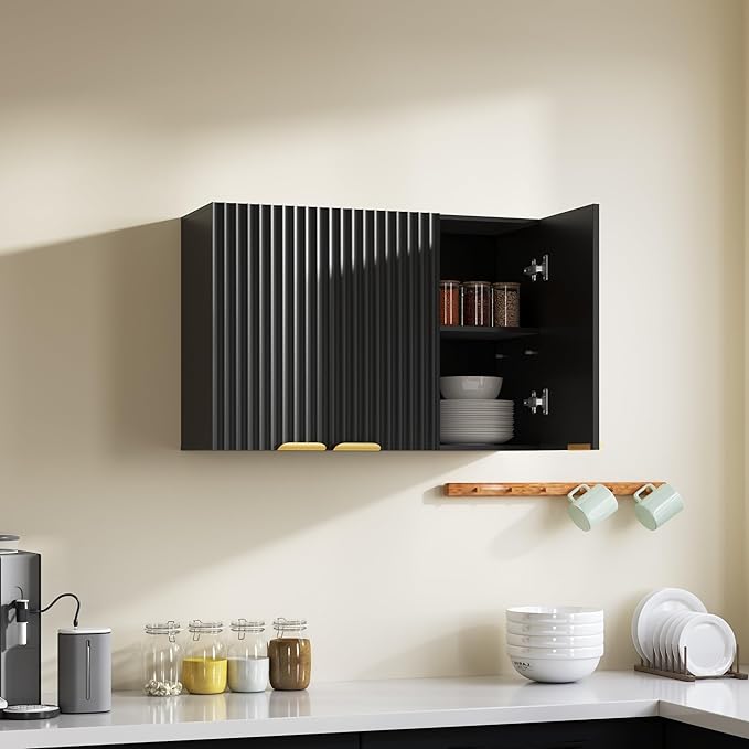 ChooChoo 3 Doors Wall Cabinet Laundry Room, Bathroom Wall Cabinet - Image 2