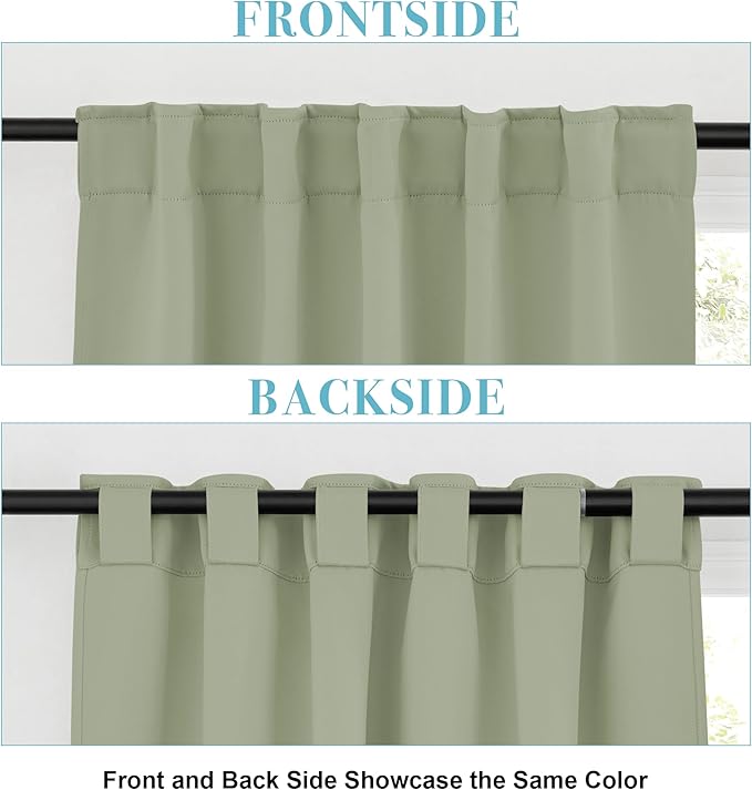 RYB HOME Blackout Curtains for Living Room, Privacy Thermal Insulating Window - Image 6