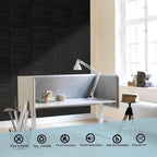 Acoustic Wall Panels – 8 Pack 31.75"x15.75" Thick Black Striped Groove Sound - Image 4