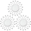 3 Pack Metal Mirrors for Wall Sunburst Wall Mirrors Home Décor Decorative by Uaussi