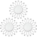 3 Pack Metal Mirrors for Wall Sunburst Wall Mirrors Home Décor Decorative by Uaussi