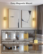 iThird 1 Pack Battery Operated Wall Sconce Light, 360° Rotatable, 4CCT Dimmable - Image 9