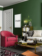 Safiyya 118"x17.7" Olive Green Peel and Stick Wallpaper Solid Color Dark Green - Image 2