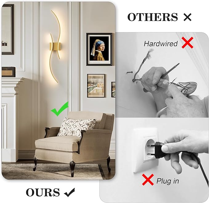 Battery Operated Wall Sconces Set of Two - Image 2