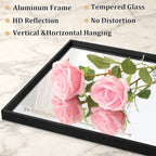 AAZZKANG Large Mirrors for Wall Black 28"x20" Rectangle Metal Framed Mirror - Image 3