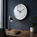 jomparis Black Wall Clock 13 1/2 Inches Silent Non Ticking Battery Operated - Image 2