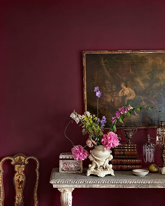 Dimoon 118''x17.7'' Red Peel and Stick Wallpaper Contact Paper Modern Self - Image 2